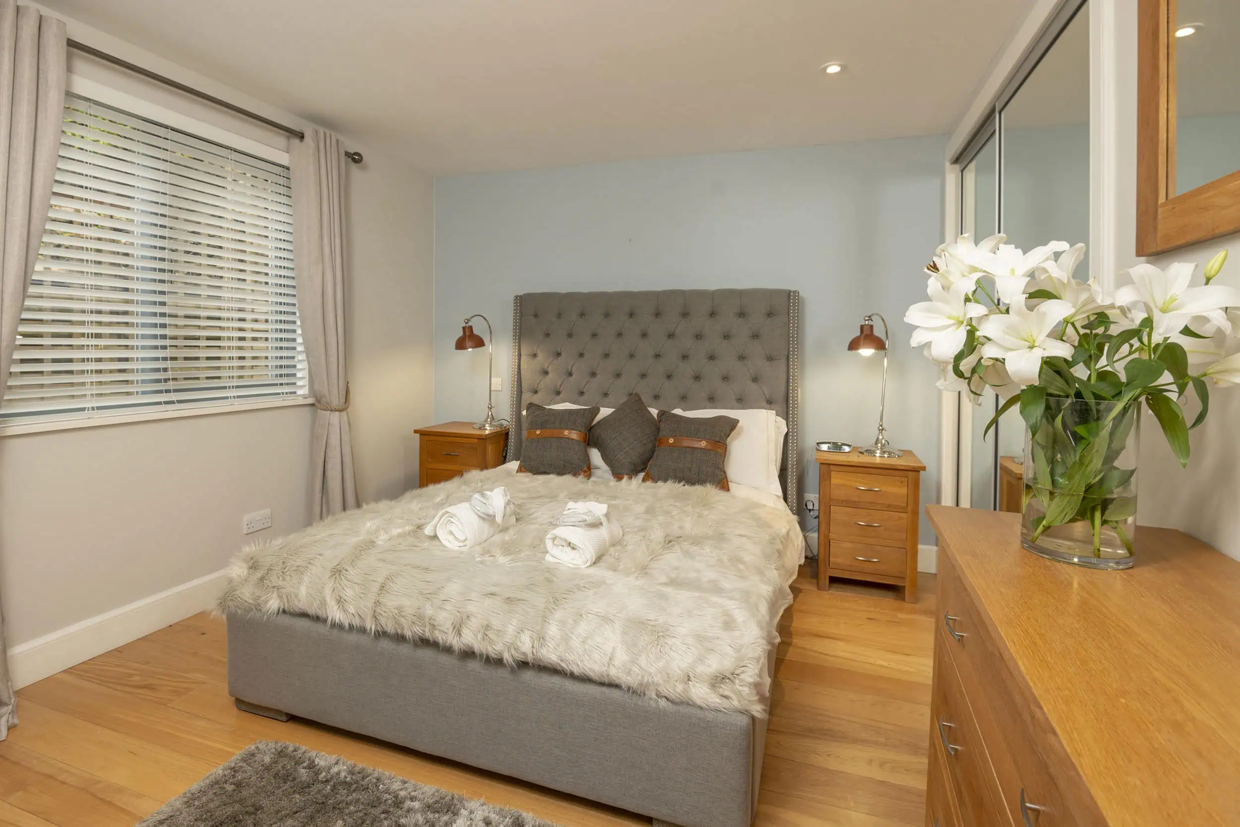 Spacious double bedroom with storage